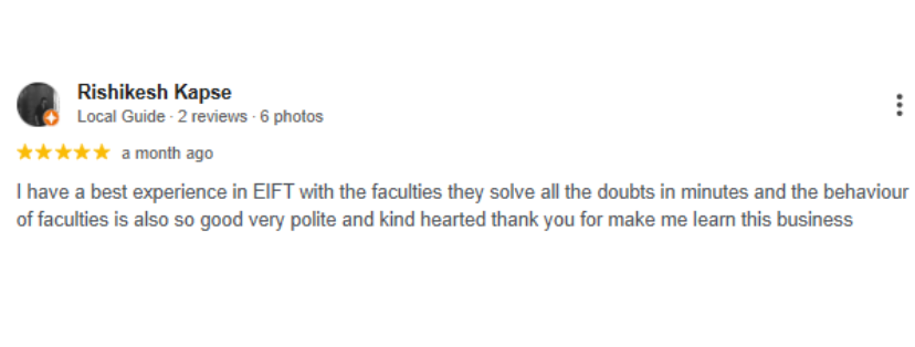 Testimonials Hear what our participants say about their experience at EIFT.